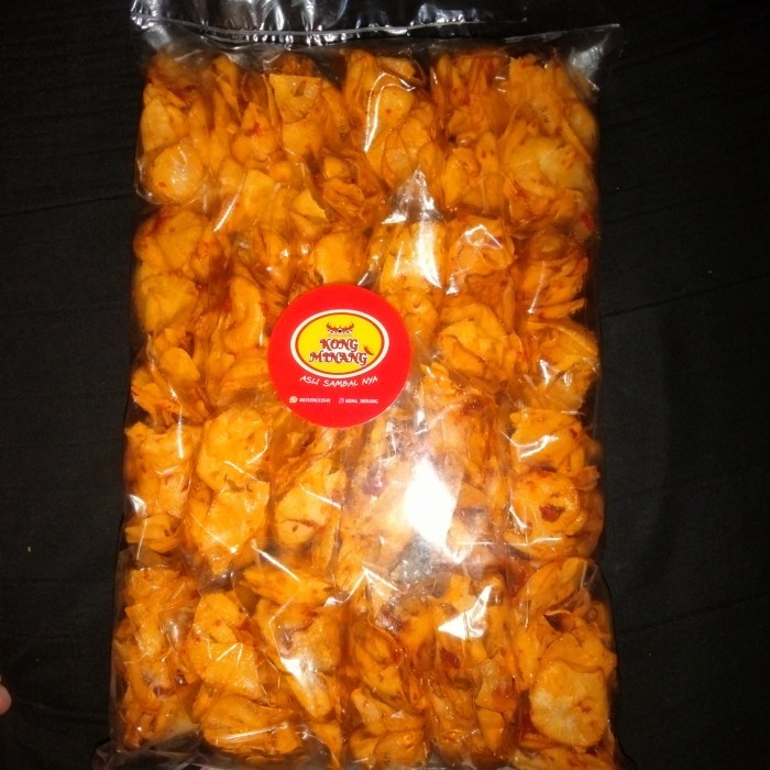 

FREE ONGKIR KERIPIK SINGKONG SAMBEL ASLI ISI 24 PCS / KERIPIK PADANG HARGA GROSIR