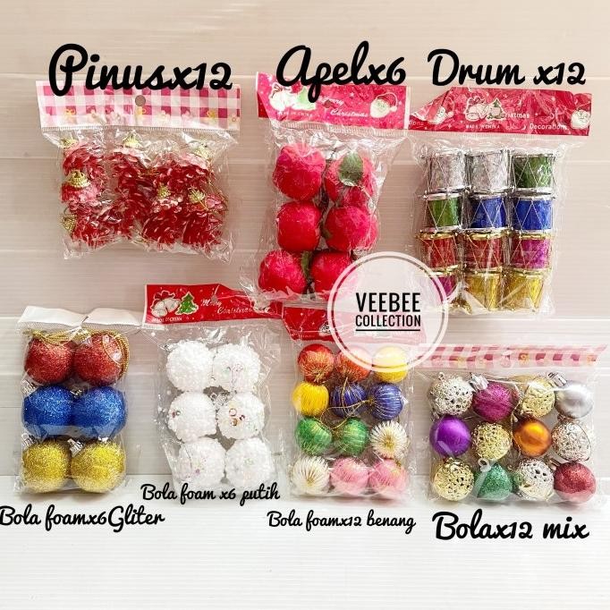 =====] Hiasan Natal Murah/ Hiasan pohon natal murah/ hiasan natal/bola natal