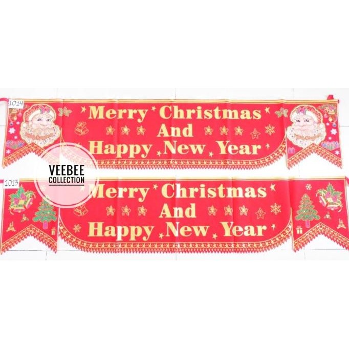 *****] Banner Merry Christmas/ tulisan merry christmas/tulisan bludru/ kain