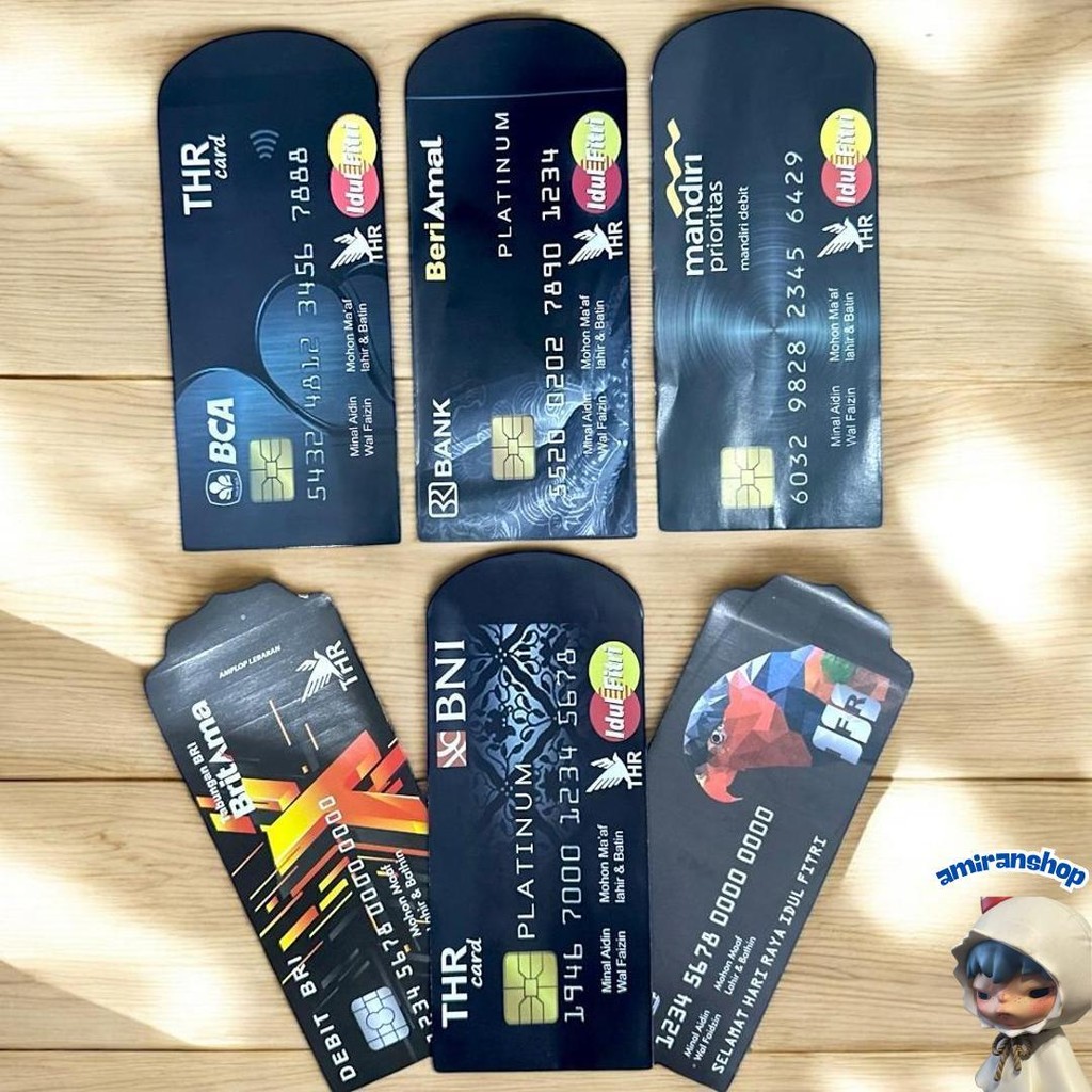 

(50 Lembar) Deos-Terbaru Amplop Angpau Lebaran Motif Atm Dan Uang Mainan Ukuran Panjang Isi 50 Pcs Promo