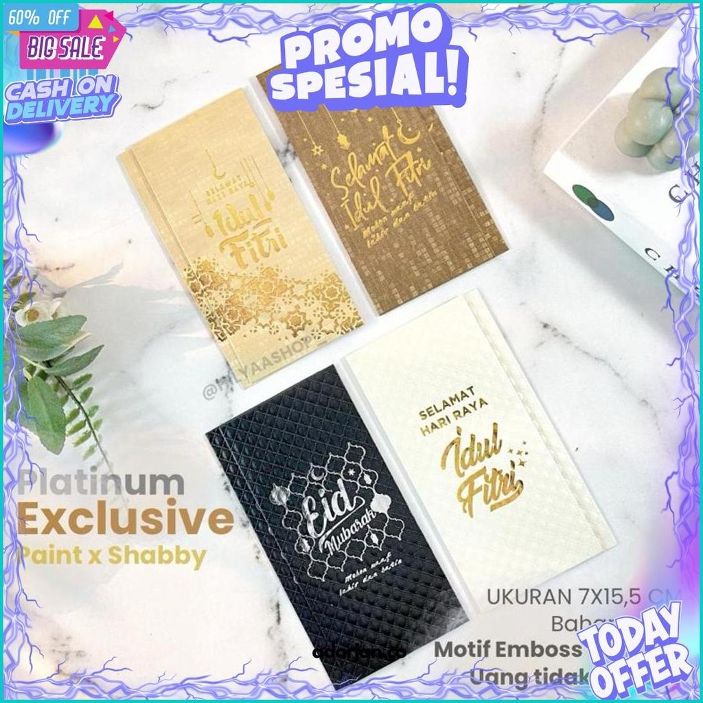 

[Platinum Exclusive] Isi 8 Pcs Full Emboss Premium / Amplop Lebaran Glossy Mewah Premium Murah Kilat