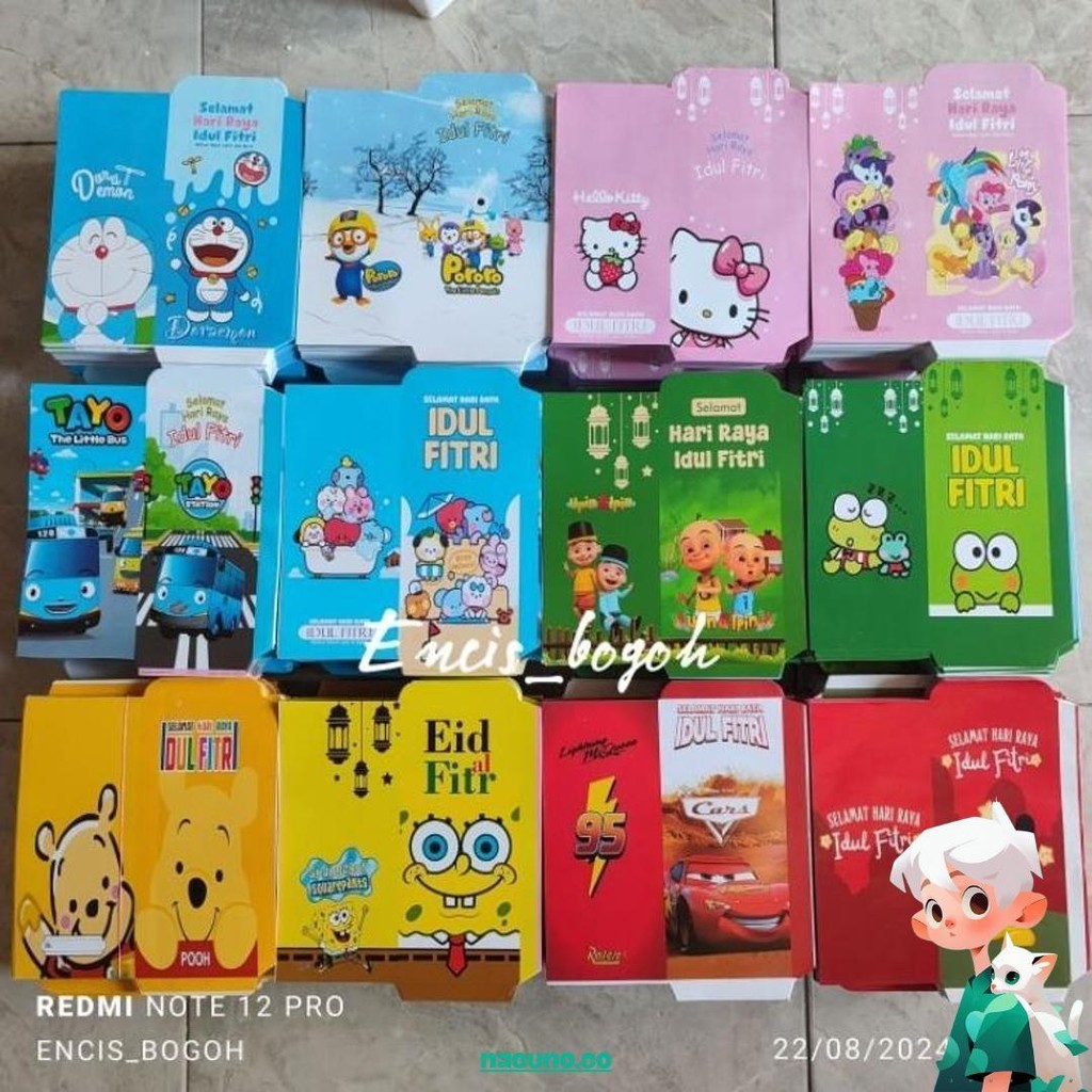 

1000 Lembar Amplop Lebaran Tema Karakter Uk Jumbo/ Panjang Promo