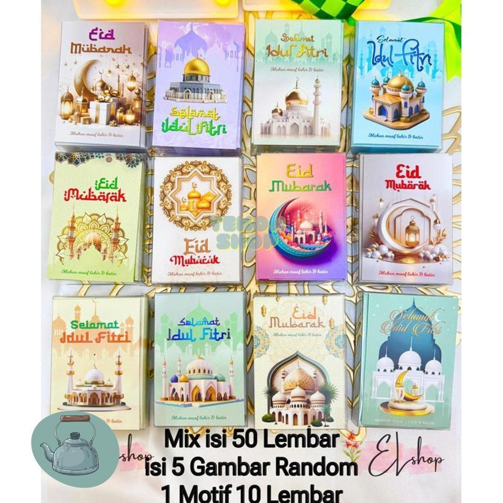 

Amplop Lebaran Mix Isi 50 Lembar Islami Idul Fitri Eid Mubarak Murah