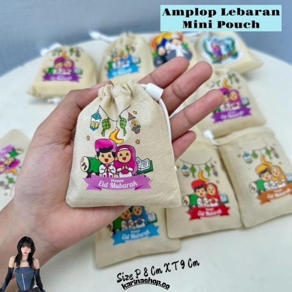 

Isi 12 Amplop Lebaran Mini Pouch/ Dompet Koin Lebaran Amplop Angpao Lebaran Unik Murah