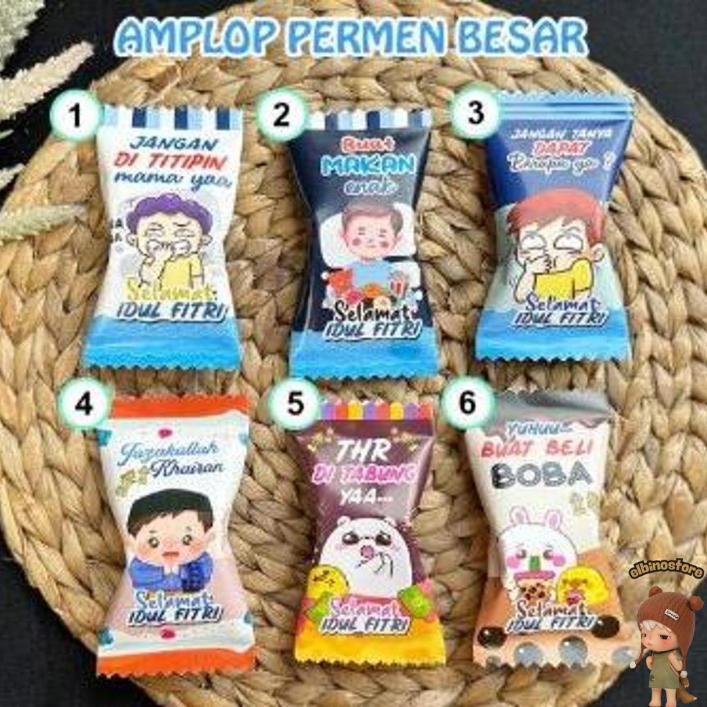 

12 Pcs Amplop Permen Lebaran Lucu Dan Unik Untuk Ampau Idul Fitri Diskon