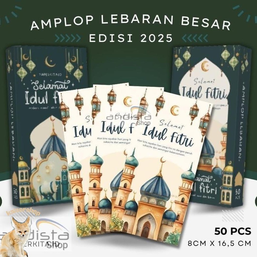 

Amplop Lebaran Idul Fitri 2025 Ukuran Besar Uang Tanpa Lipat, Box Isi 50Pcs Kwalitas Premium Kilat