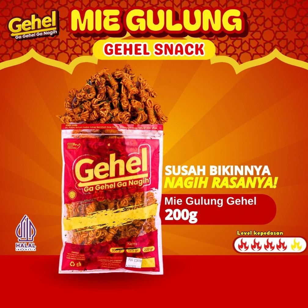 

NEW LAUNCHING MIE GULUNG (MILUNG) 200GR, Mie Uwel Pedas Jeruk - Makanan Ringan Food