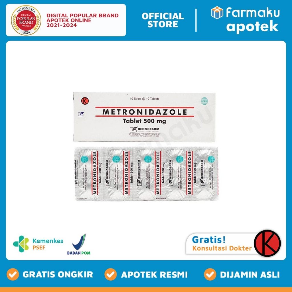 Metronidazole 500 mg BernoStrip 10 tablet  - MKR