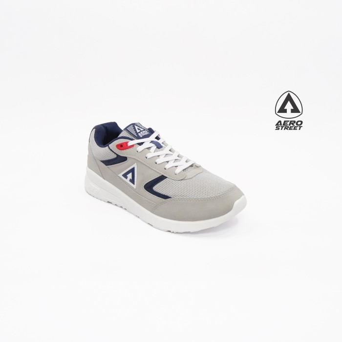Terlaris Aerostreet 37-44 Osaka Putih Abu Muda Biru Tua - Sepatu Sneakers Best Seller