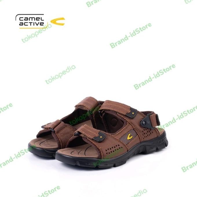 Sandal gunung pria CAMEL ACTIVE bahan kulit Marco III NEW , brown Terlaris