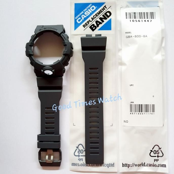 PAKET STRAP BEZEL G-SHOCK GBA-800-8A GBA 800 Casio Original
