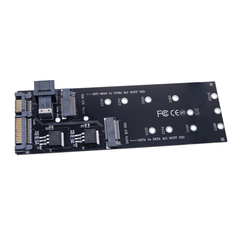 LAGI BERJUANG SATA NVME M2 Adapter SSD M2 Adapter NVME PCIE SSD to SFF-8643 Adapter M.2 NGFF SATA SS