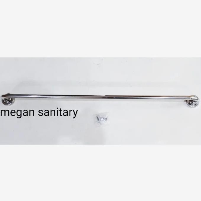 GANTUNGAN HANDUK STAINLESS PANJANG 80 CM TEBEL KILAP