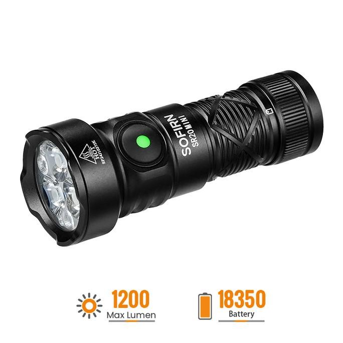 SOFIRN SR20 MINI 1200 lumens White Red 18350 EDC Flashlight Senter