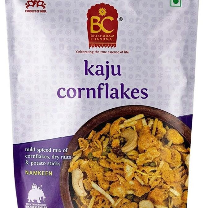 

Buruan serbu] KAJU CORNFLAKES BHIKHARAM CHANDMAL 150G / Namkeen / Indian Snacks