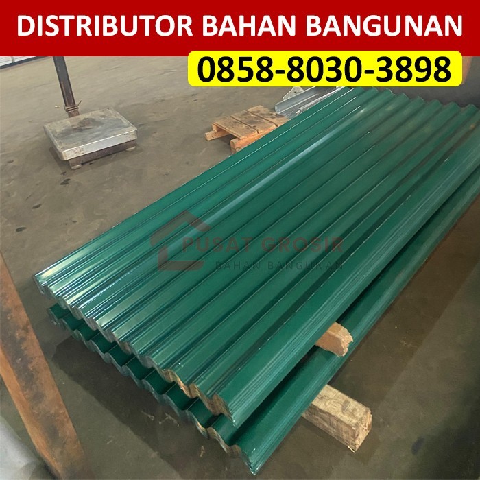 Seng Gelombang Hijau Lebar 80Cm Panjang 100-600Cm Tebal 0.20 0.25 0.30 0.35 Seng Gelombang Galvalume