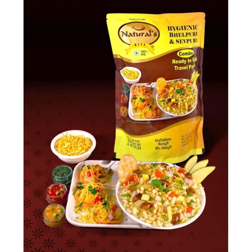 

Produk Unggulan] BHELPURI & SEVPURI COMBO NATURAL'S BITE 320G