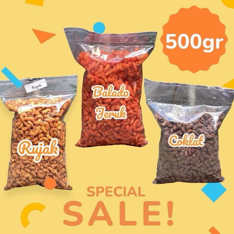 

MAKARONI COKLAT BALADO JERUK RUJAK 500gr MURAH GLOSIR