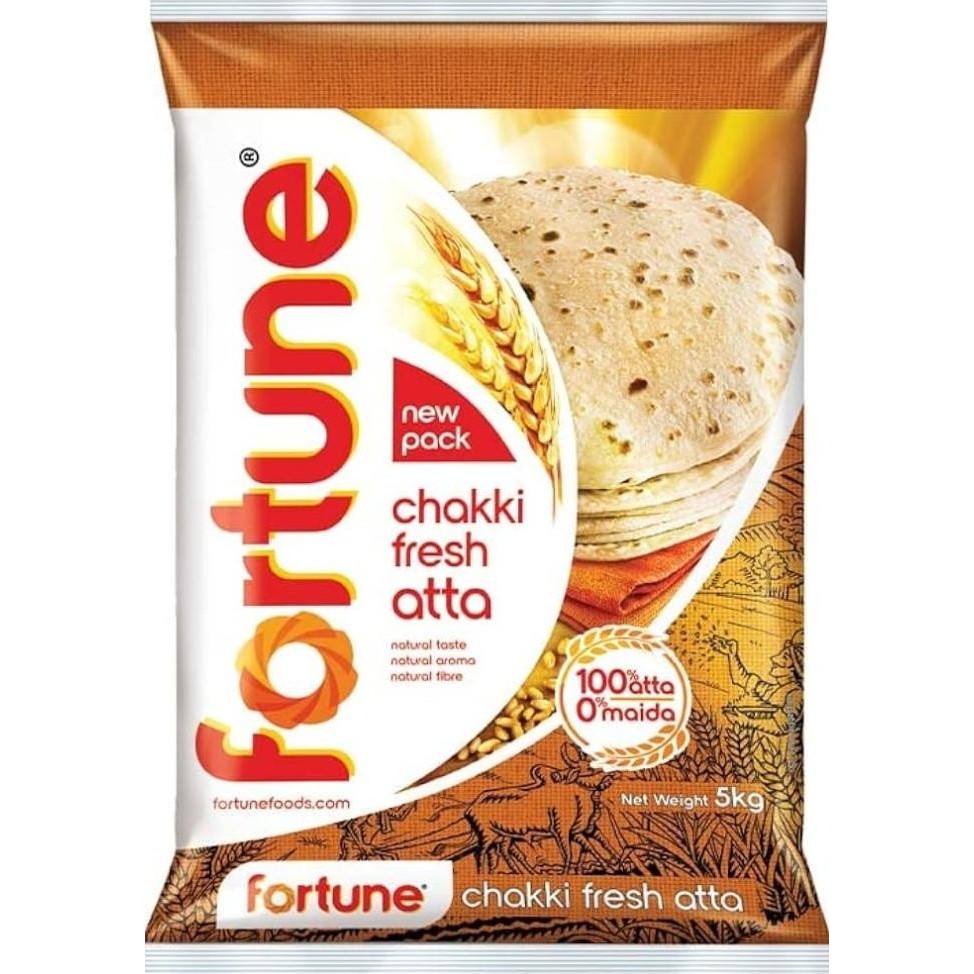 

:0:0:0] CHAKKI FRESH ATTA FORTUNE 5KG / Tepung Gandum Tanpa Pengawet