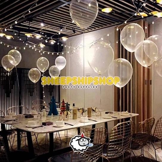 =====] [ECERAN] BALON LATEX TRANSPARAN 18 INCH Balon Bening Ulang Tahun