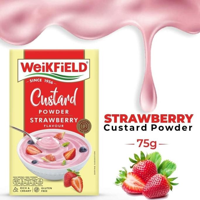 

Termantab] CUSTARD POWDER STRAWBERRY FLAVOUR WEIKFIELD 75G / Jelly untuk puding