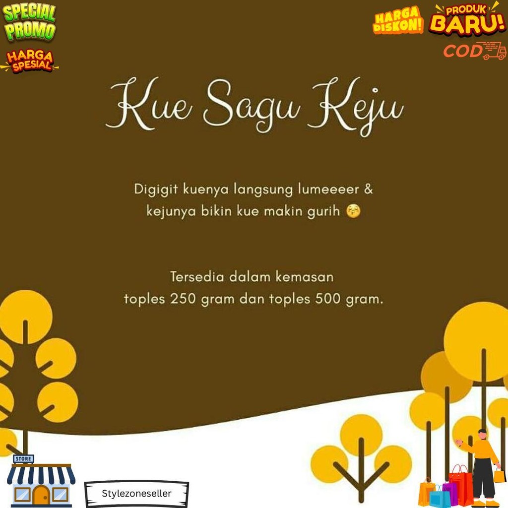 

Rumah71 Kue Sagu Keju Enak Gurih | Kue Kering Lebaran Homemade Cookies | Kemasan Toples | Cheese | Kue Natal | Kue Imlek D Cod