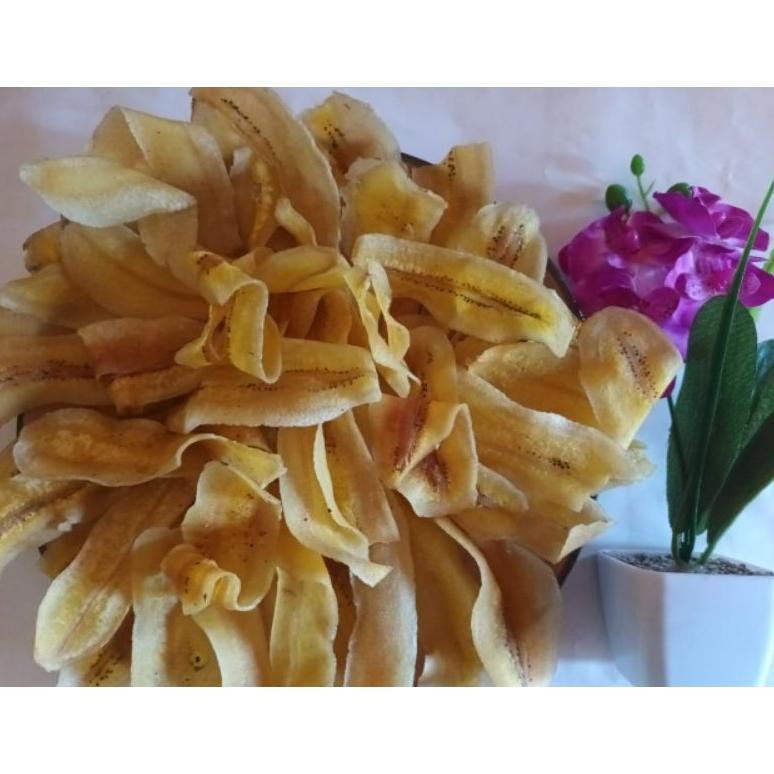 

Keripik pisang Kriuk 1kg rasa original freebuble+kardus