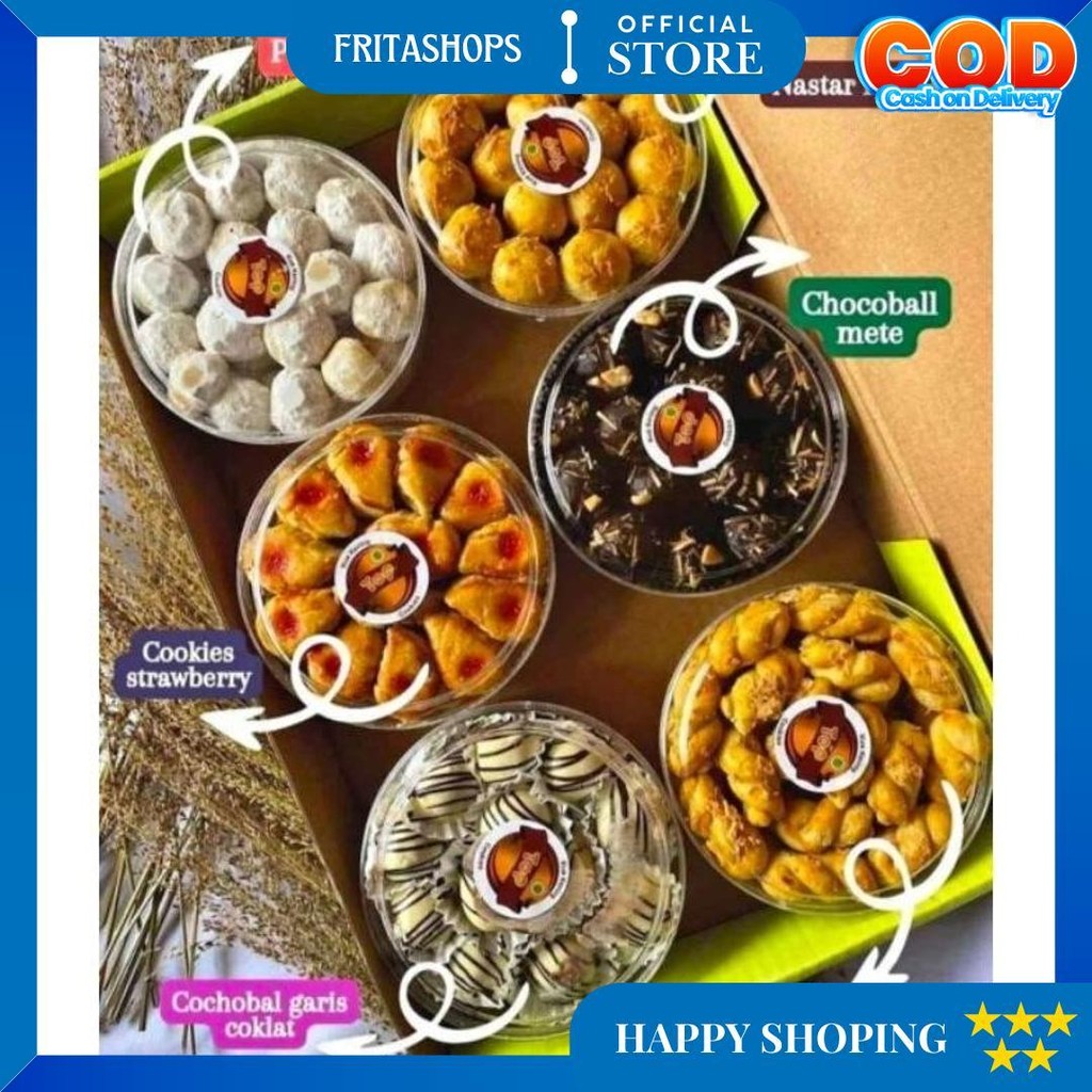 

Top Cookies Paket Isi 6 Kue Kering 250Gram Hampers Paket Lebaran Ramadhan Idul Fitri D Termurah