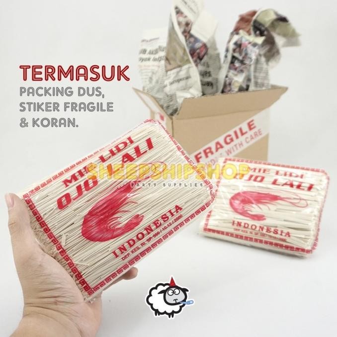 

:>:>:>:>] MIE LIDI MENTAH Grade A Ukuran Kecil&Lebar Renyah 425-500gram OJOLALI