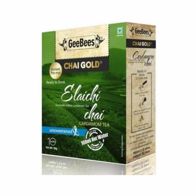 

&<&<&<&] CHAI GOLD ELAICHI CHAI GEE BEES 80g (10pcs) Unsweetened / Cardamom Tea