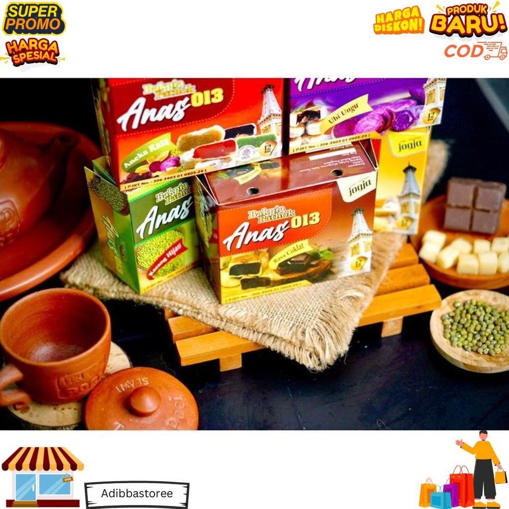 

[Paket 5 Box] Bakpia Pathok Anas Kering Isi 12 Asli Jogja D Sale
