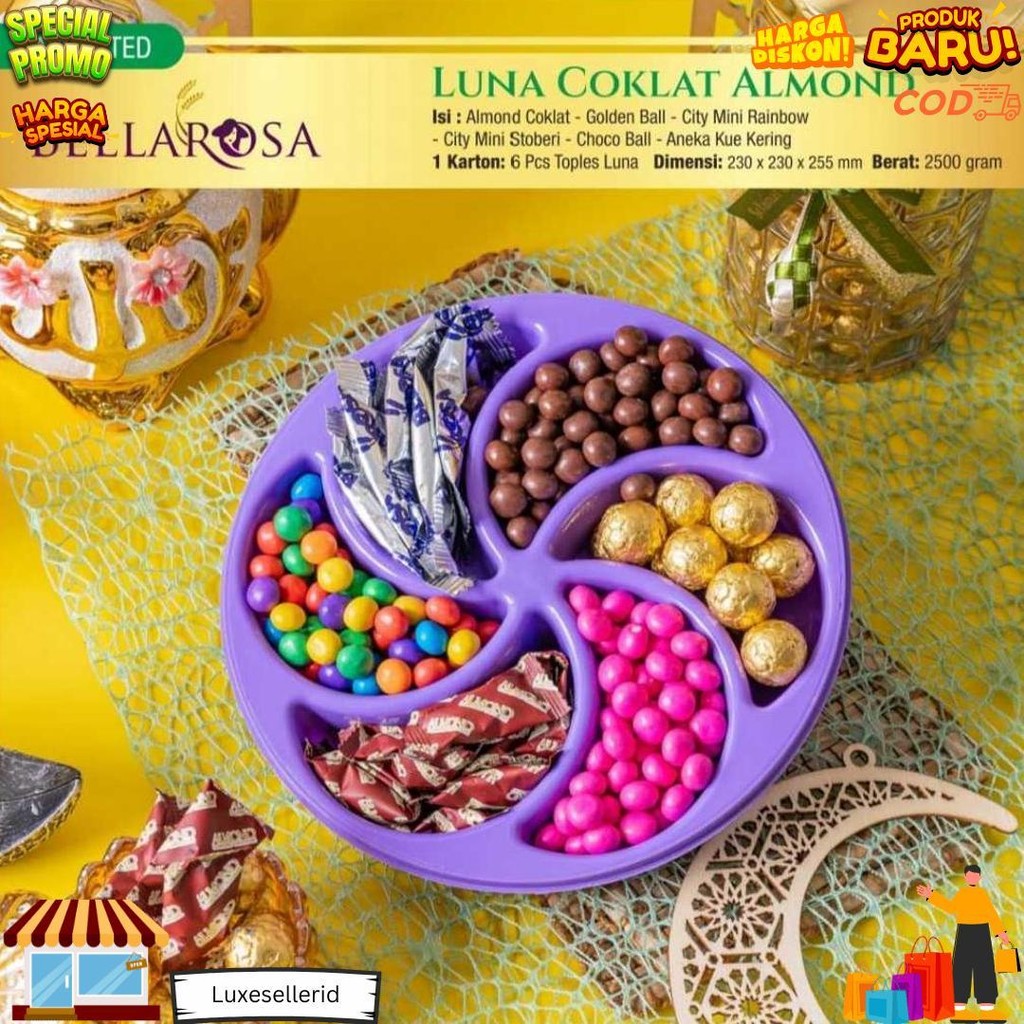 

Claiydream Bellarosa Paket Luna Coklat Almond Coklat Hampers Lebaran Kue Kering Free Bubble Wrap D Promo 10.10