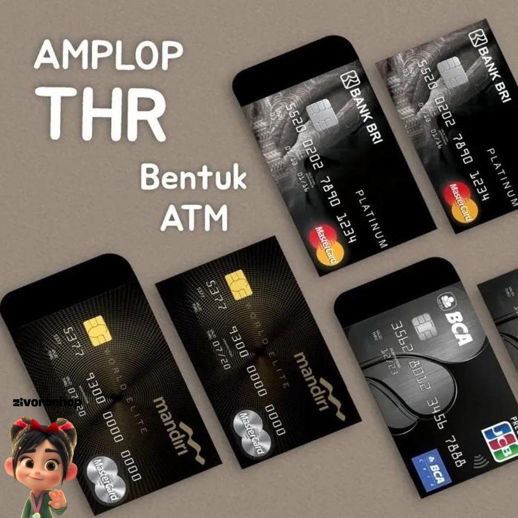 

(50 Pcs) Amplop Lebaran Motif Atm 2025 Murah