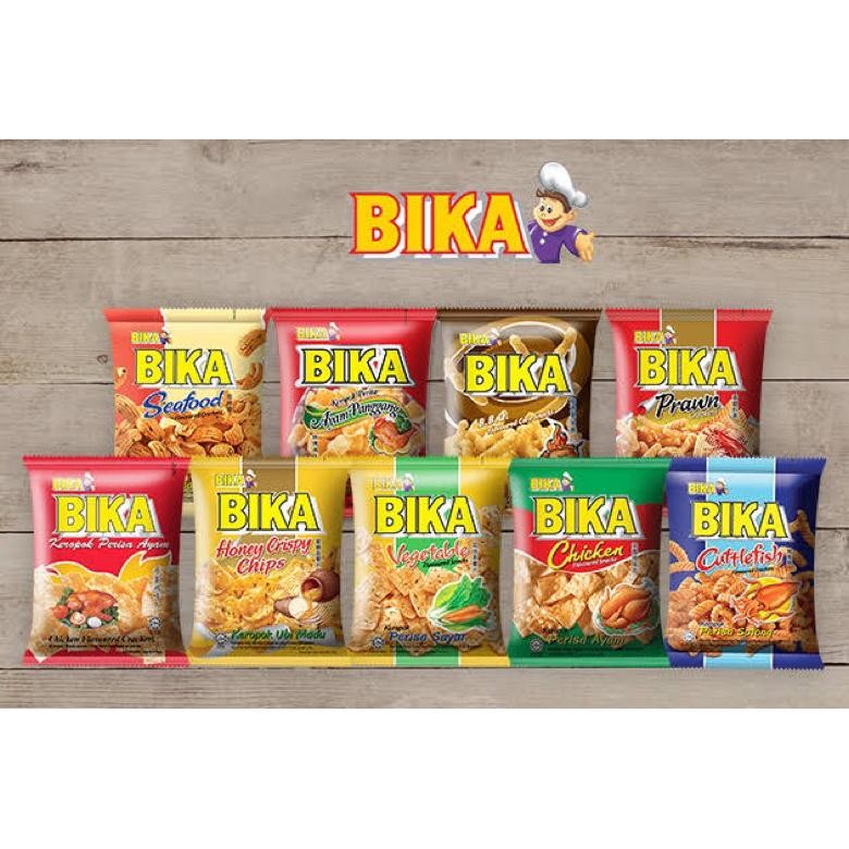 

Bika Snack Malaysia Aneka Rasa Cemilan Kerupuk Bika 70gr