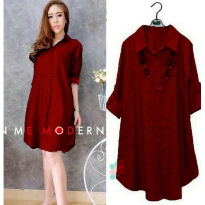 Longtop Polos / Baju Tunik Dewasa Terbaru Kekinian / Baju Tunik Wanita / Baju Wanita Model Baru / Ba