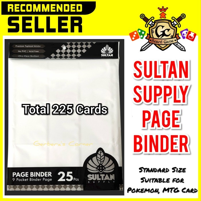 Sultan Supply Page Binder Standard Size Pokemon MTG Card Sleeves Album