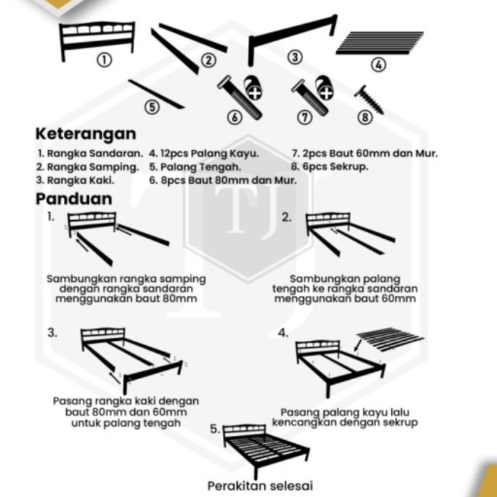 RANJANG KAYU MEDIUM 120X200