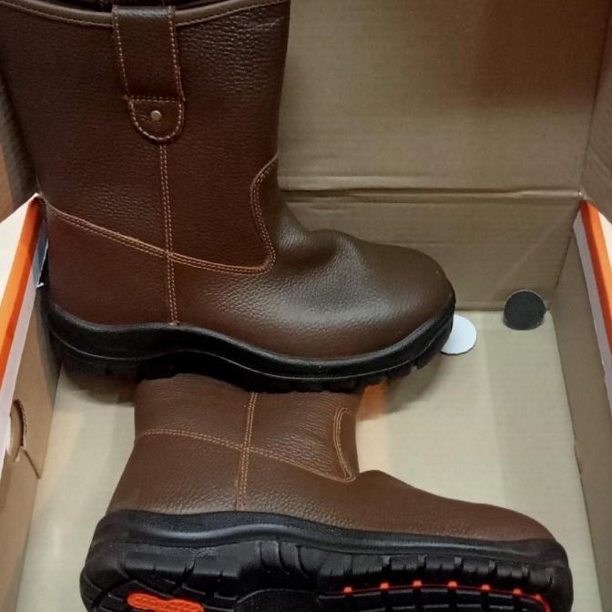 SEPATU SAFETY CRUSHER / SAFETY SHOES / KRUSHER TEXAS BROWN / COKELAT Terlaris