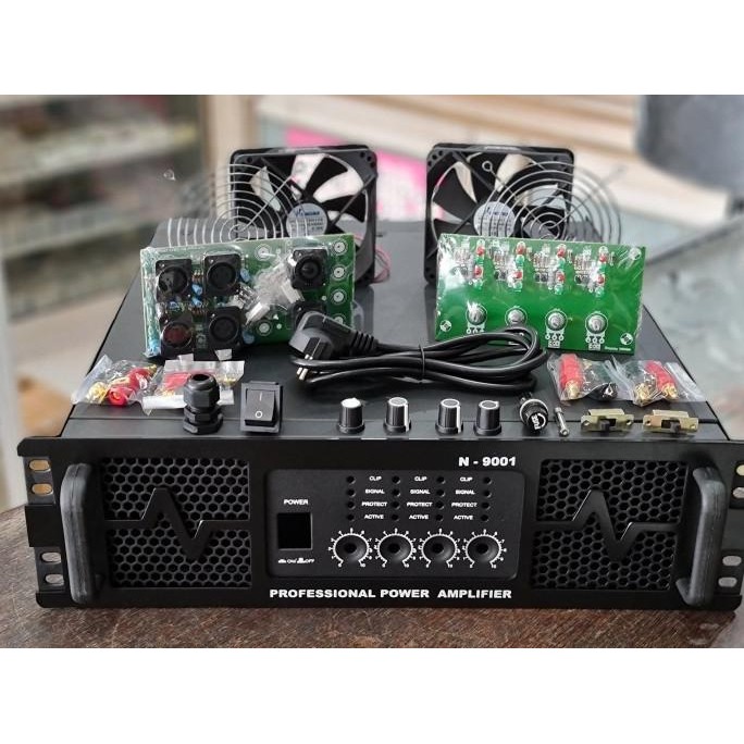 Produk Unggulan] Box Power Amplifier N9001 4ch 3u Komplit Aksesoris