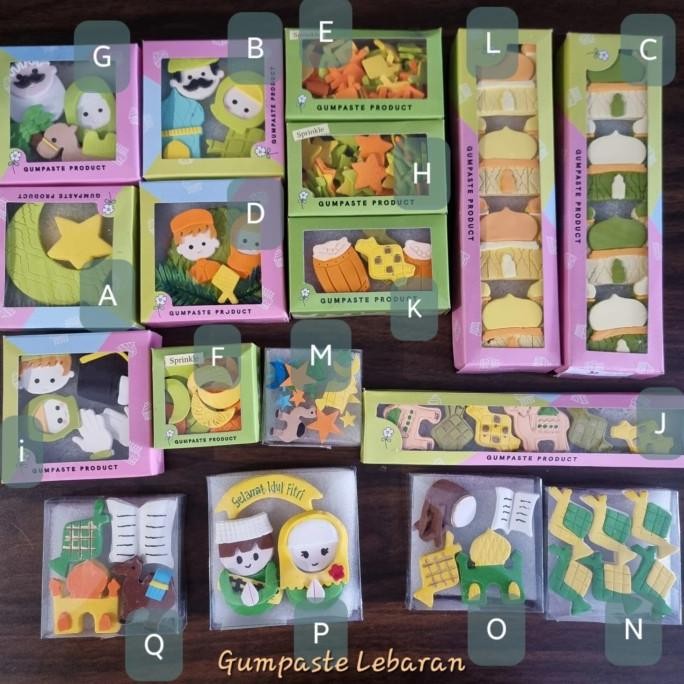 

=+=+=+] Gumpaste lebaran hiasan kue lebaran icing hiasan kue tart lebaran