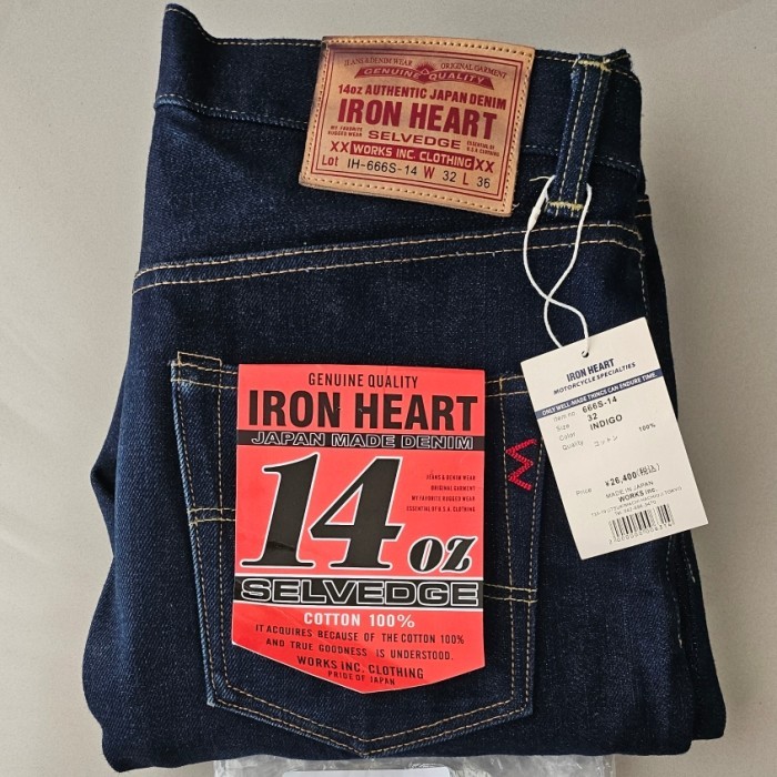Denim/Jeans Iron Heart Selvedge 14oz Size 32 - IH666S-14