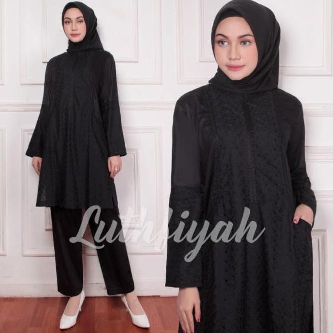 STELAN TUNIK  /SETELAN TUNIK CELANA PANJANG / SETELAN KATUN POLOS KOMBINASI / SETELAN TUNIK TERBARU 