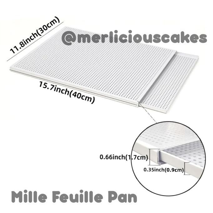 `````````] Loyang Mille Feuille Pan 30 x 40 cm Perforated Pan Puff Pastry Baking Pan