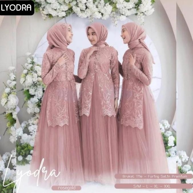 Gamis Georgina Bahan Brukat Kombinasi Maxmara Kancing Busui Fashion Kekinian  muslim syari Batik Cou