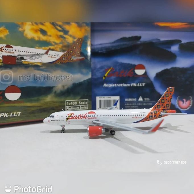Batik Air Airbus A320 PK-LUT Phoenix 1:400