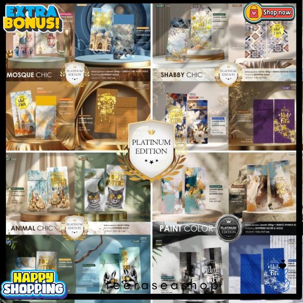 

Amplop Lebaran Platinum Edition (Isi 40 Pcs) | Bahan Premium Jasmine | Isi 4 Desain Sesuai Tema Flash Sale! Diskon Hingga 70%