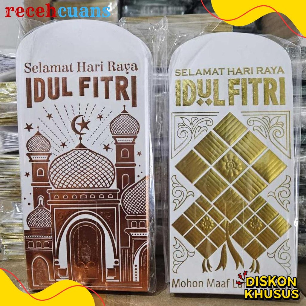 

Bellino - Grosir 1Pak Isi 50 Lembar Amplop Poli Lebaran Ukuran Sedang L Exclusive Mewah Premium Angpau Lebaran Thr Terlengkap Dan Termurah