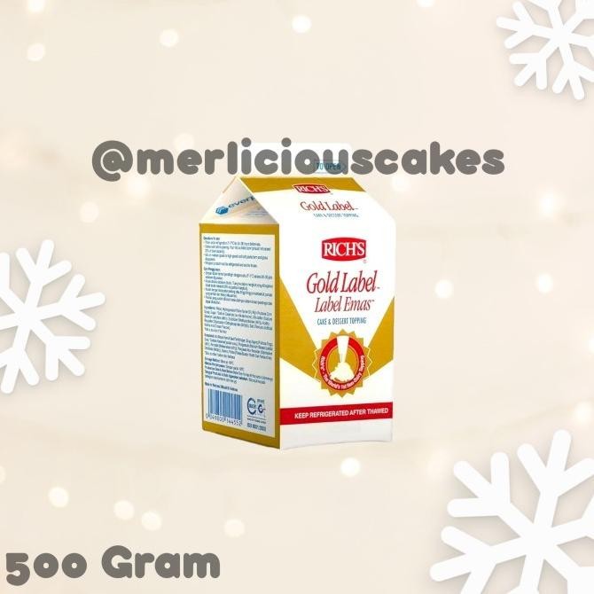 

.........] INSTANT COURIER ONLY Rich's Gold Label 500 Gr Non Dairy Whipping Cream