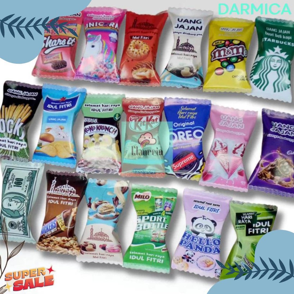 

(100 Pcs) Amplop Lebaran 2025 Unik Bentuk Permen Diskon