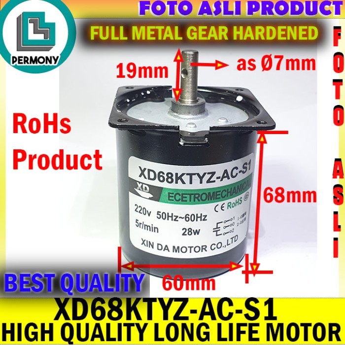 68Ktyz Xd68Ktyz Dinamo Motor Gearbox Gear Box High Quality